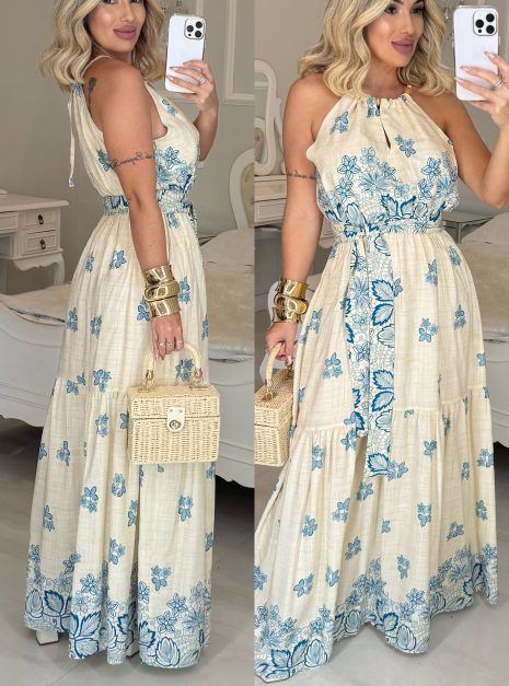 Vestido Estampado Melissa  Maderinha – 2315